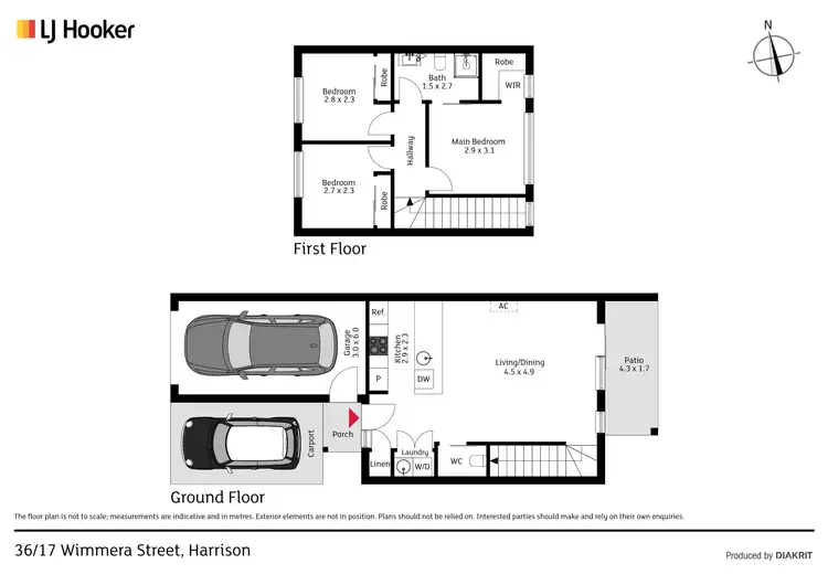 Floorplan of Homely townhouse listing, 36/17 Wimmera Street, Harrison ACT 2914
