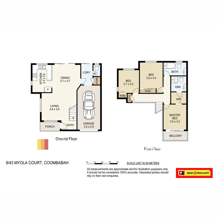 Floorplan of Homely townhouse listing, 8/43 Myola Court, Coombabah QLD 4216