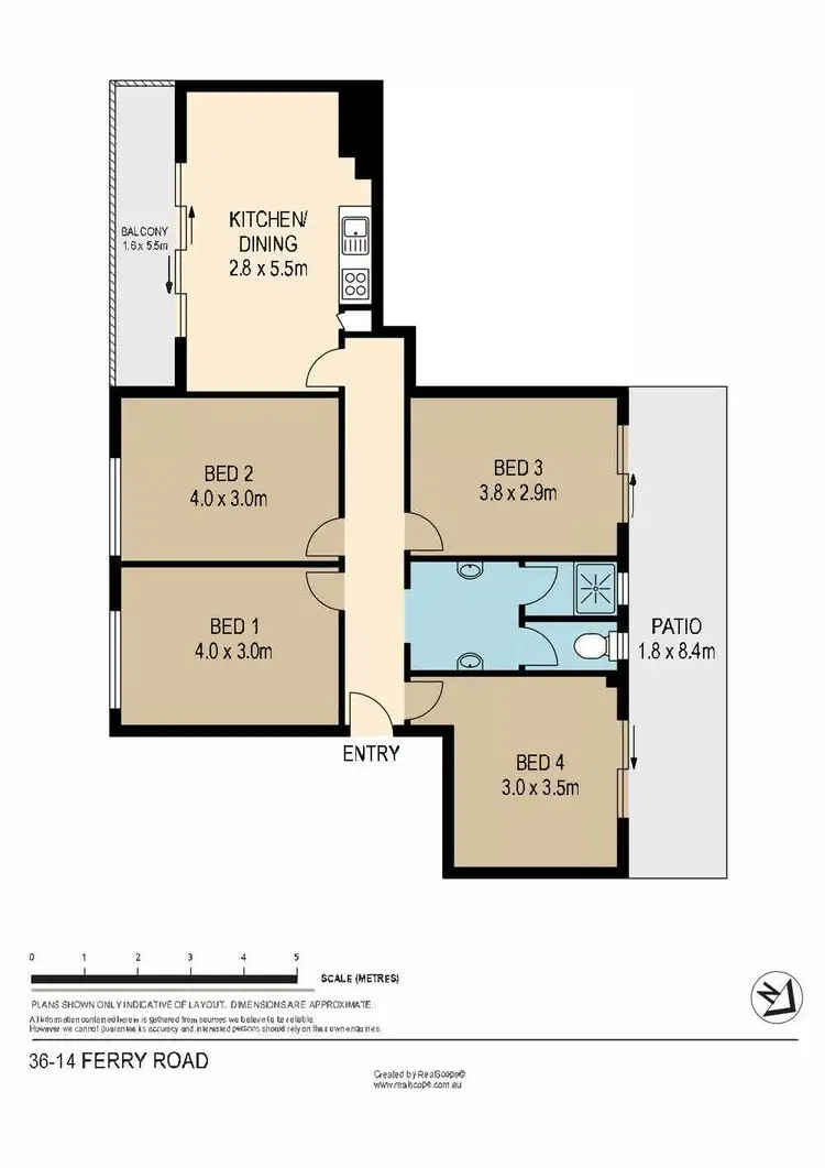 Floorplan of Homely unit listing, 36/14 Ferry Road, West End QLD 4101