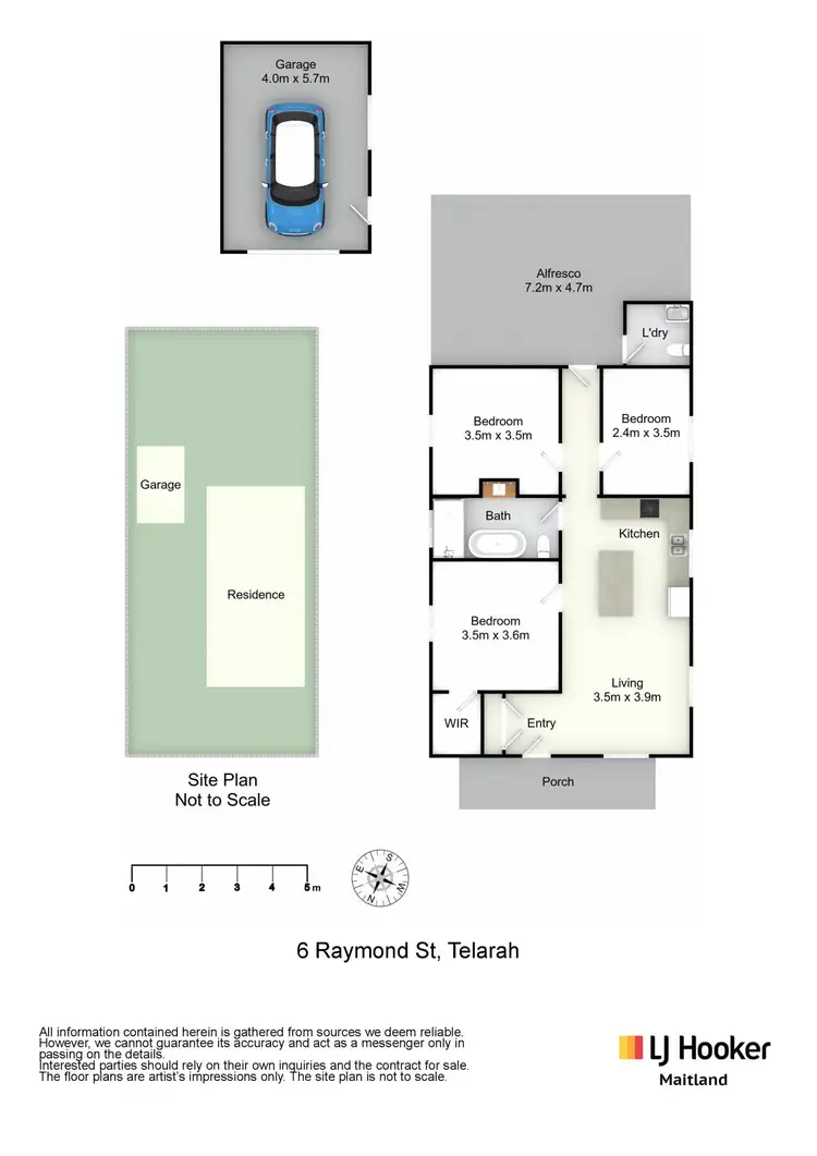 Floorplan of Homely house listing, 6 Raymond Street, Telarah NSW 2320