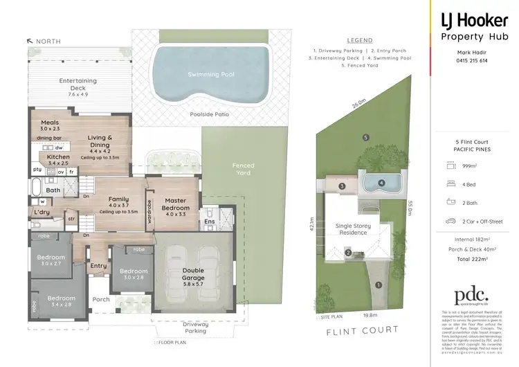 Floorplan of Homely house listing, 5 Flint Court, Pacific Pines QLD 4211
