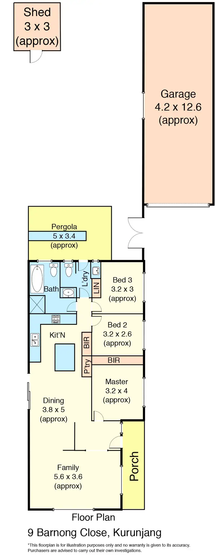 Floorplan of Homely house listing, 9 Barnong Close, Kurunjang VIC 3337