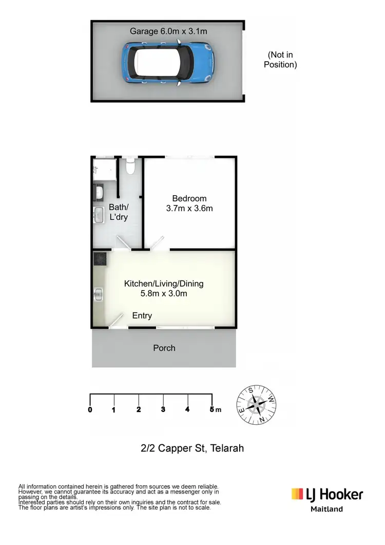 Floorplan of Homely unit listing, 2/2 Capper Street, Telarah NSW 2320
