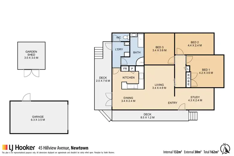 Floorplan of Homely house listing, 45 Hillview Avenue, Newtown QLD 4350