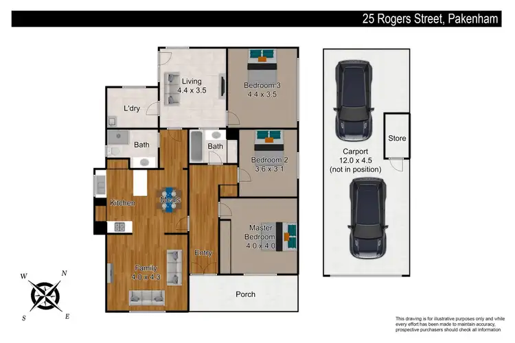 Floorplan of Homely house listing, 25 Rogers Street, Pakenham VIC 3810