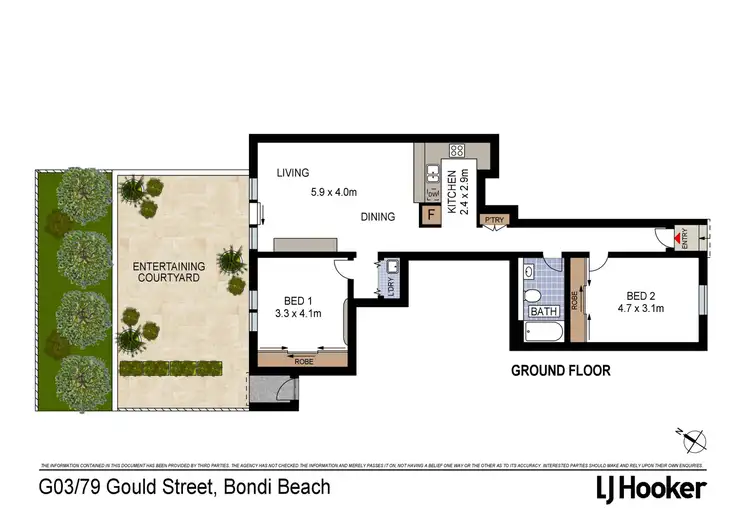 Floorplan of Homely apartment listing, G03/79 Gould Street, Bondi Beach NSW 2026