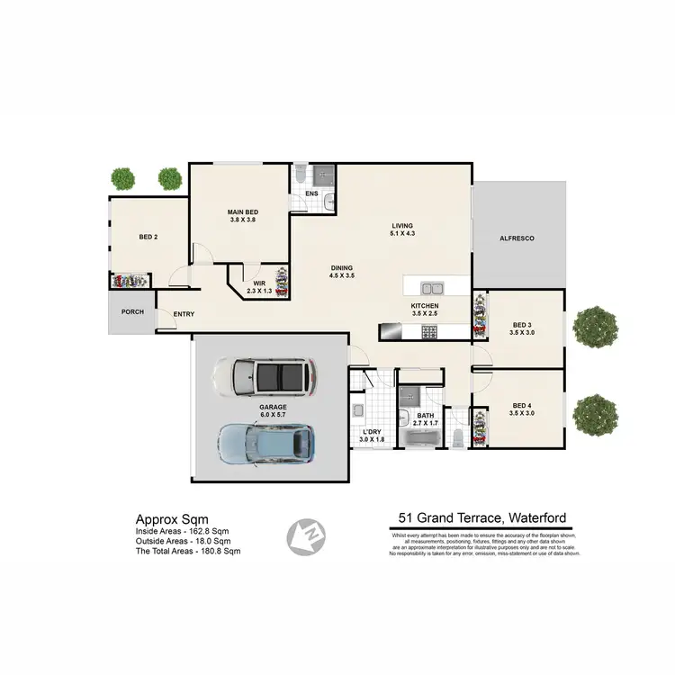 Floorplan of Homely house listing, 51 Grand Terrace, Waterford QLD 4133