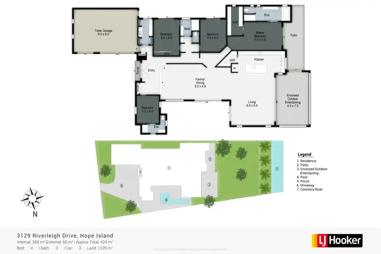 Floorplan of Homely house listing, 3129 Riverleigh Drive, Hope Island QLD 4212