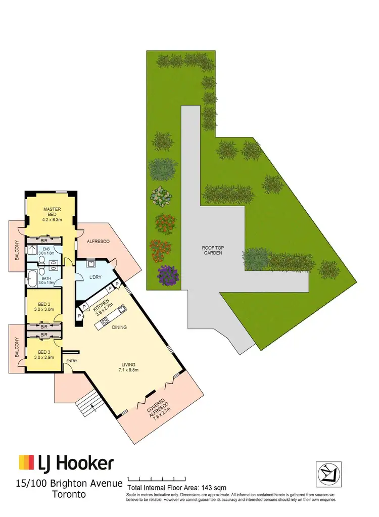 Floorplan of Homely apartment listing, 15/100 Brighton Avenue, Toronto NSW 2283