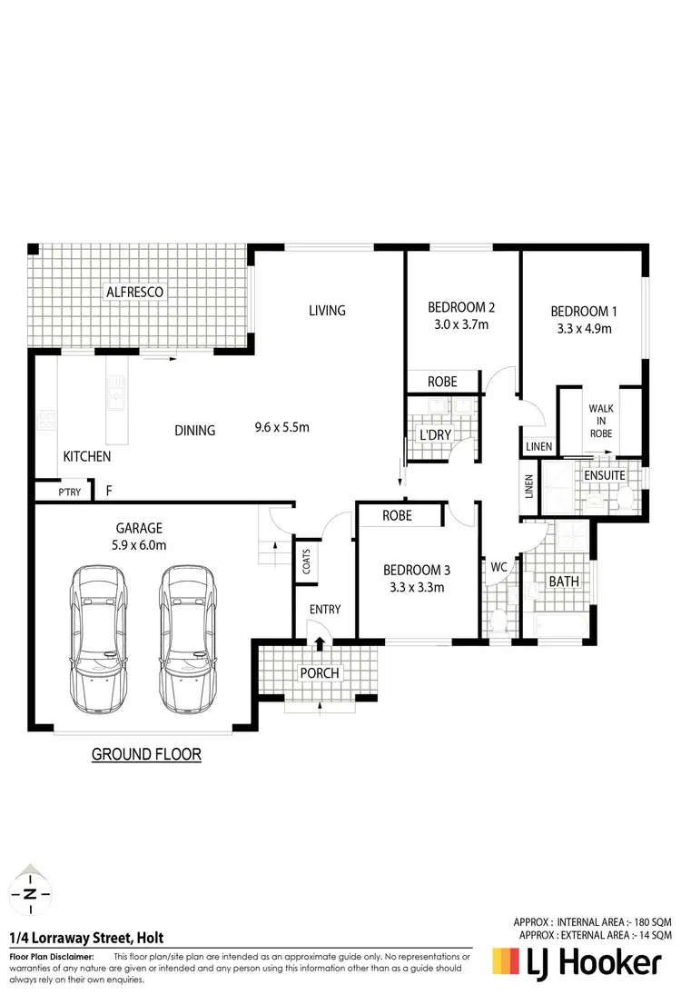 Floorplan of Homely townhouse listing, 1/4 Lorraway Street, Holt ACT 2615