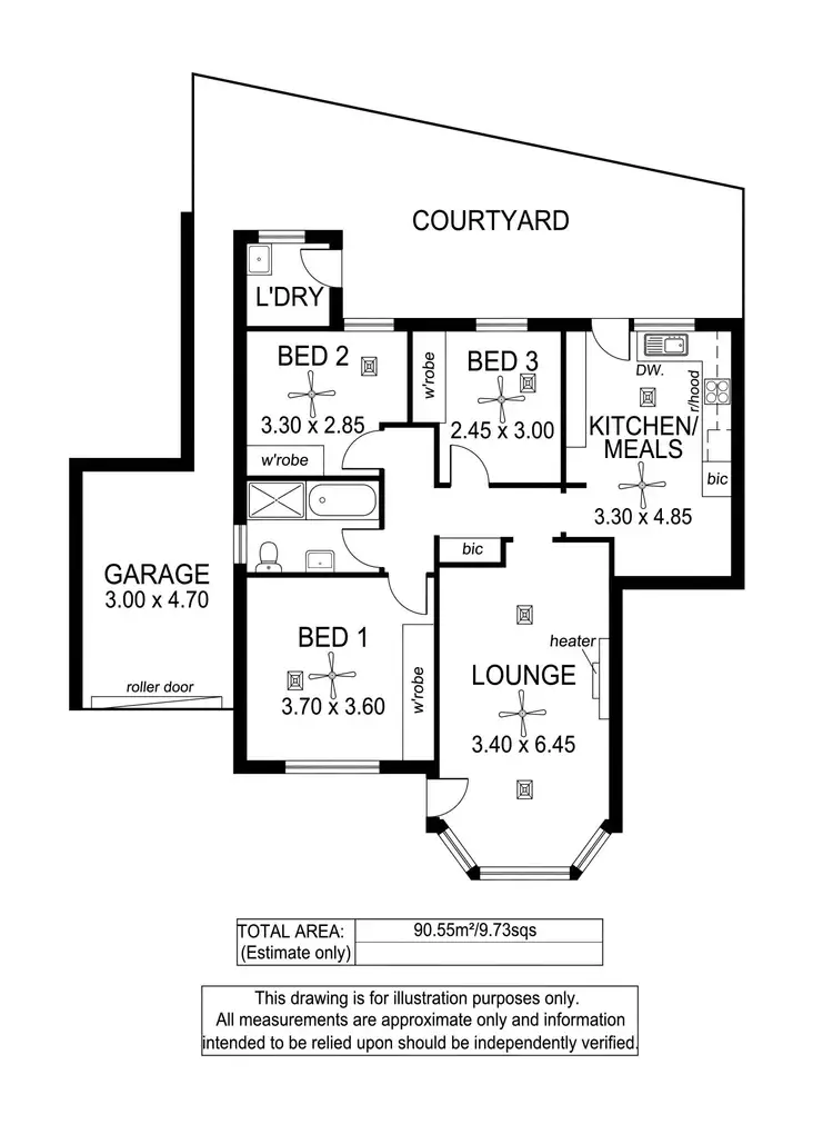 Floorplan of Homely unit listing, 3/21 Dunbar Terrace, Glenelg East SA 5045