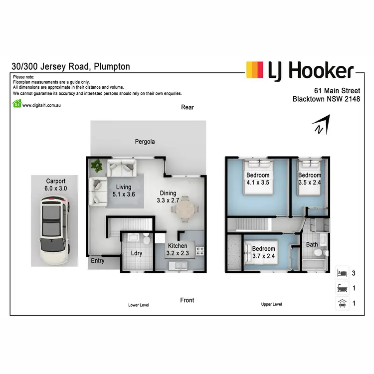Floorplan of Homely townhouse listing, 30/300 Jersey Road, Plumpton NSW 2761