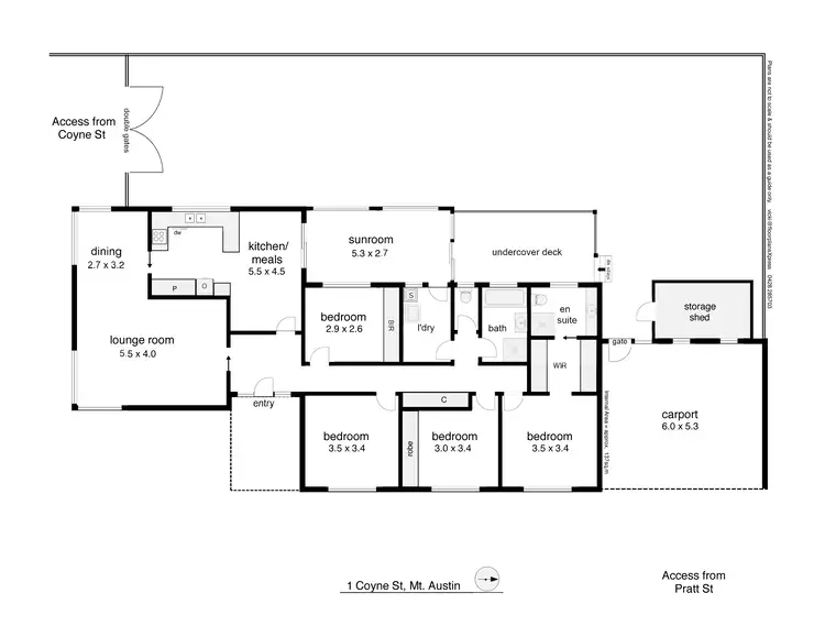 Floorplan of Homely house listing, 1 Coyne Street, Mount Austin NSW 2650