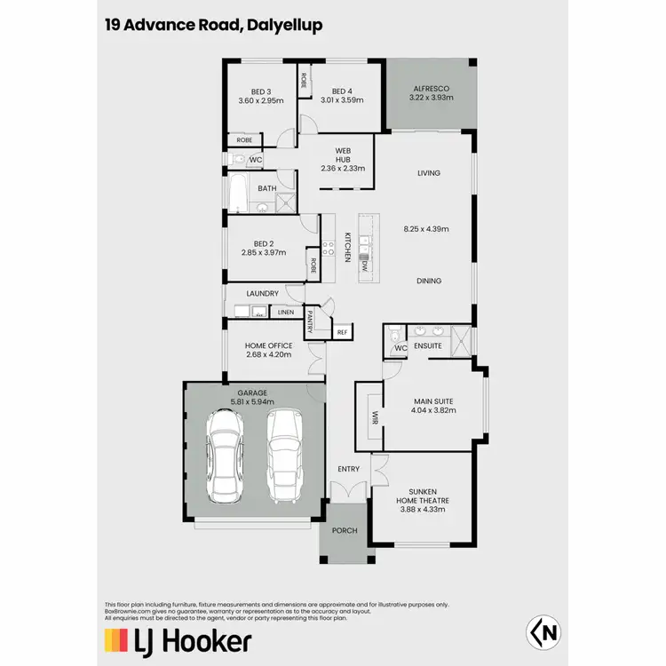 Floorplan of Homely house listing, 19 Advance Road, Dalyellup WA 6230