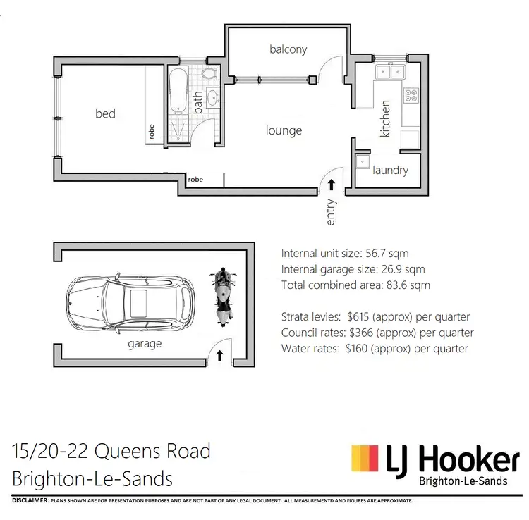Floorplan of Homely unit listing, 15/20-22 Queens Rd, Brighton-Le-Sands NSW 2216
