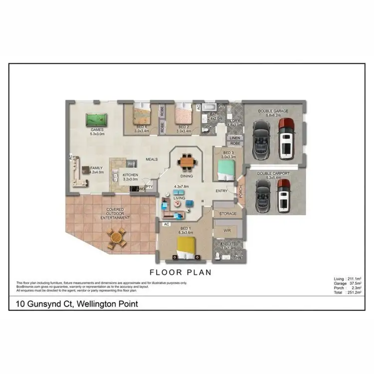 Floorplan of Homely house listing, 10 Gunsynd Court, Wellington Point QLD 4160