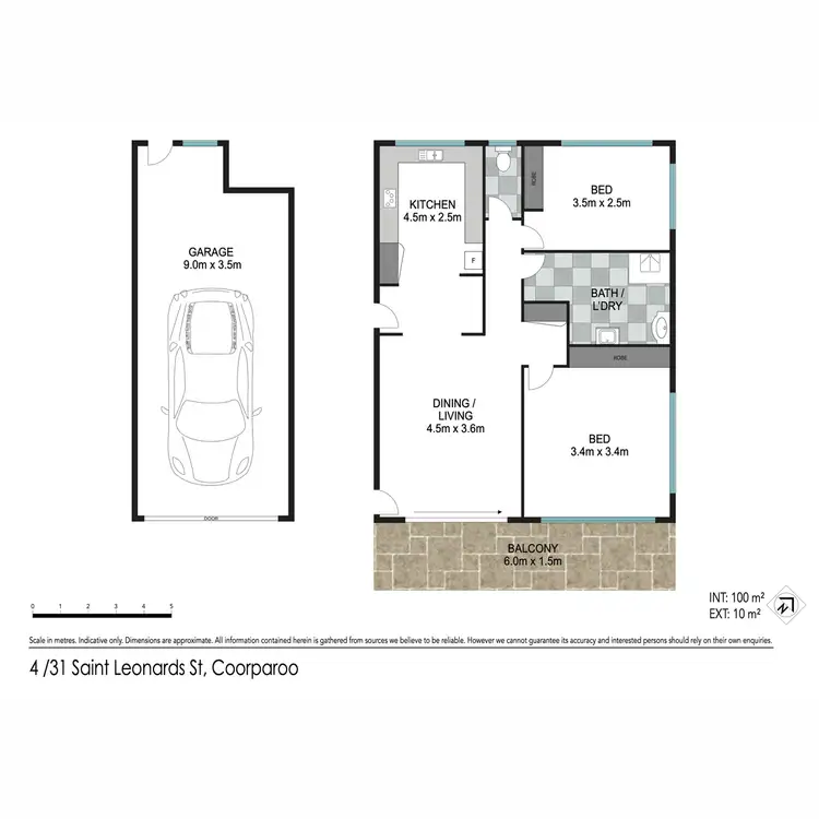 Floorplan of Homely unit listing, 4/31 St Leonards Street, Coorparoo QLD 4151