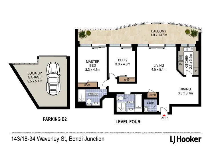 Floorplan of Homely apartment listing, 143/18-34 Waverley Street, Bondi Junction NSW 2022