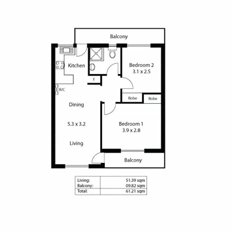 Floorplan of Homely unit listing, 10/306 Fullarton Road, Fullarton SA 5063