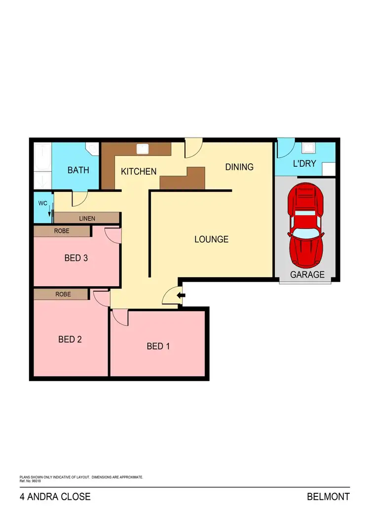 Floorplan of Homely house listing, 4 Andra Close, Belmont NSW 2280