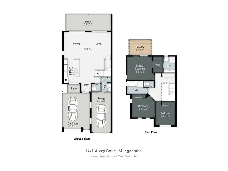 Floorplan of Homely townhouse listing, 14/1 Alvey Court, Mudgeeraba QLD 4213