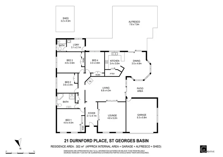 Floorplan of Homely house listing, 21 Durnford Place, St Georges Basin NSW 2540