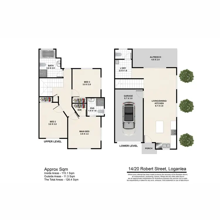 Floorplan of Homely townhouse listing, 14/20 Robert Street, Loganlea QLD 4131