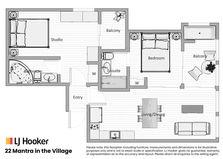 Floorplan of Homely unit listing, 22 Mantra in the Village/22 Warner Street, Port Douglas QLD 4877