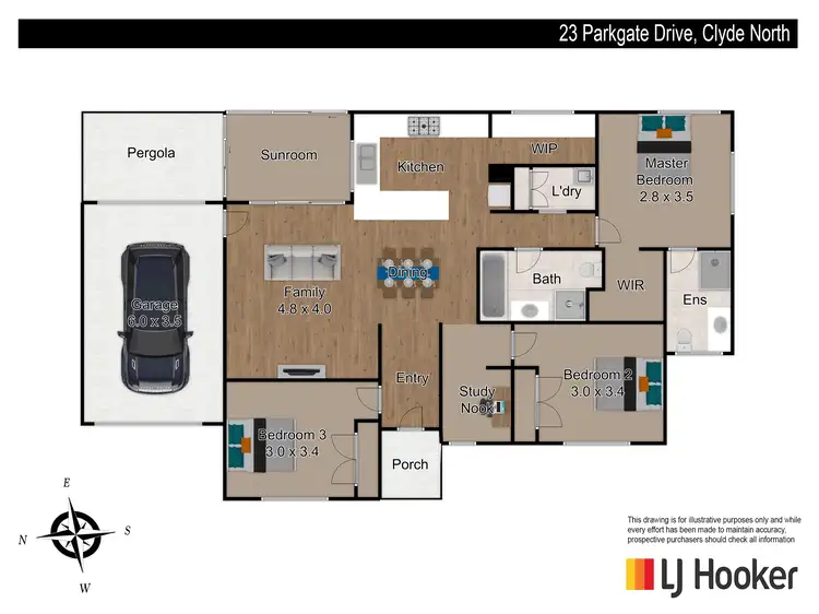 Floorplan of Homely house listing, 23 Parkgate Drive, Clyde North VIC 3978