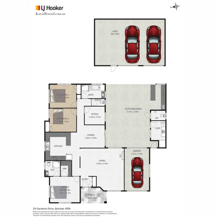 Floorplan of Homely house listing, 35 Gardenia Drive, Birkdale QLD 4159