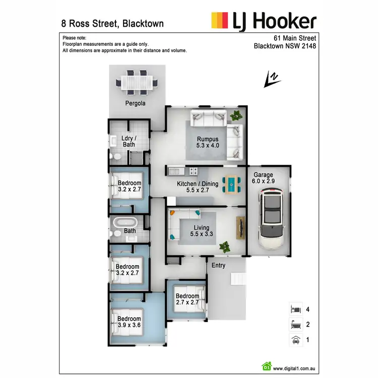 Floorplan of Homely house listing, 8 Ross Street, Blacktown NSW 2148
