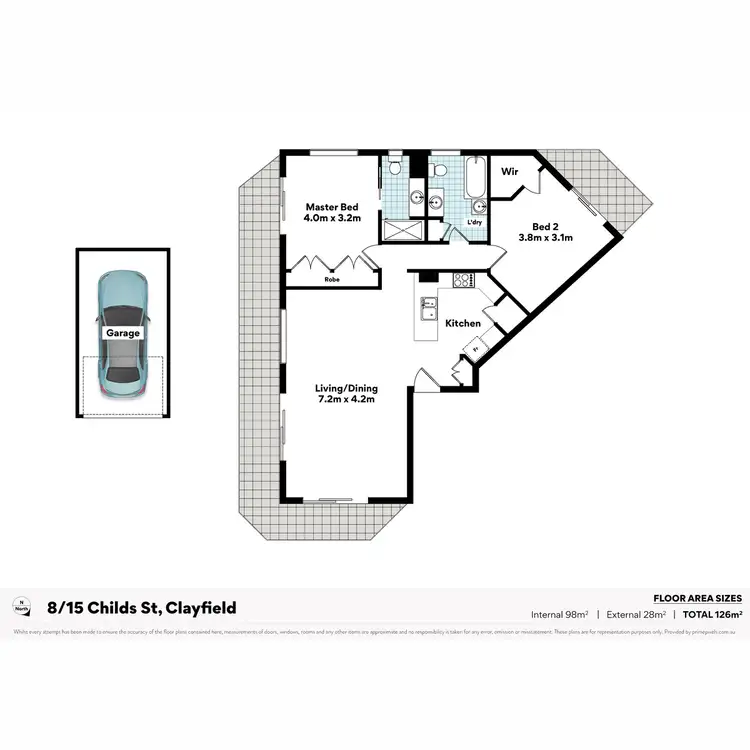 Floorplan of Homely apartment listing, 8/15 Childs Street, Clayfield QLD 4011