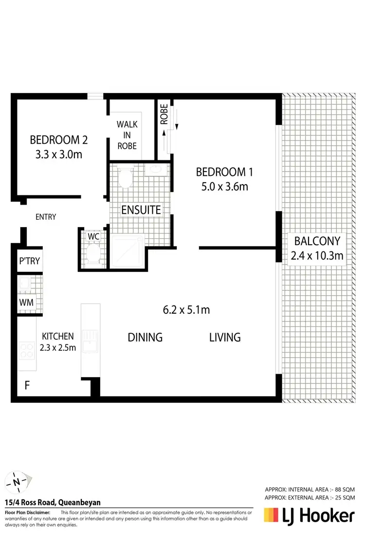 Floorplan of Homely unit listing, 15/4 Ross Road, Queanbeyan NSW 2620