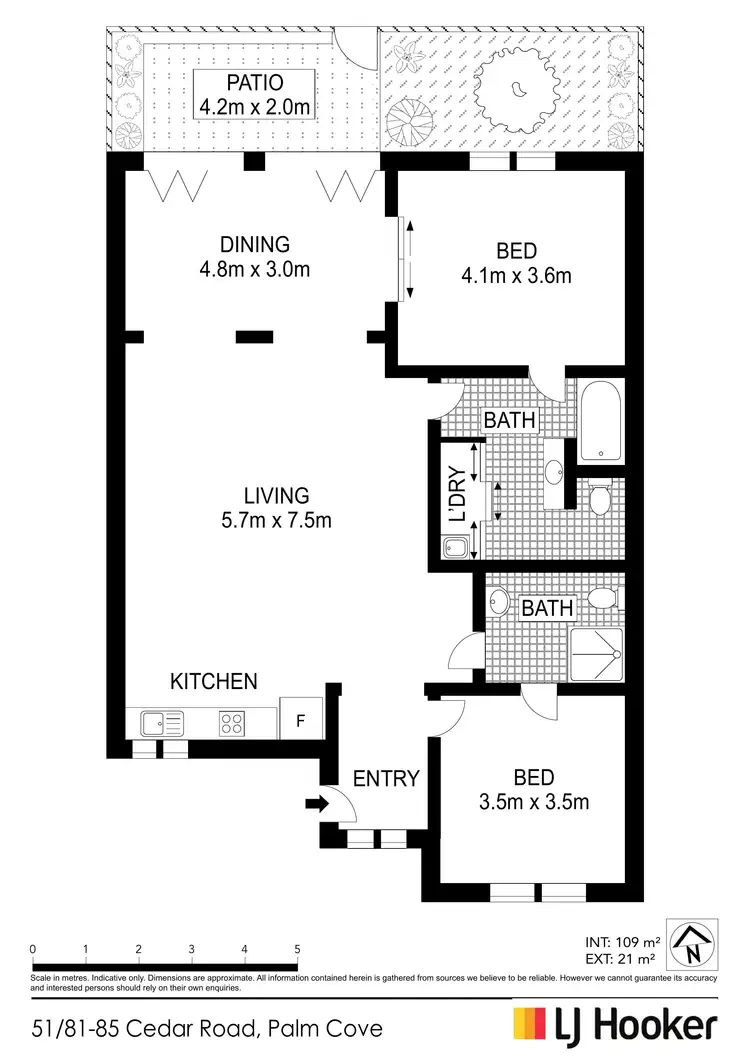 Floorplan of Homely apartment listing, 51/81-85 Cedar Road, Palm Cove QLD 4879