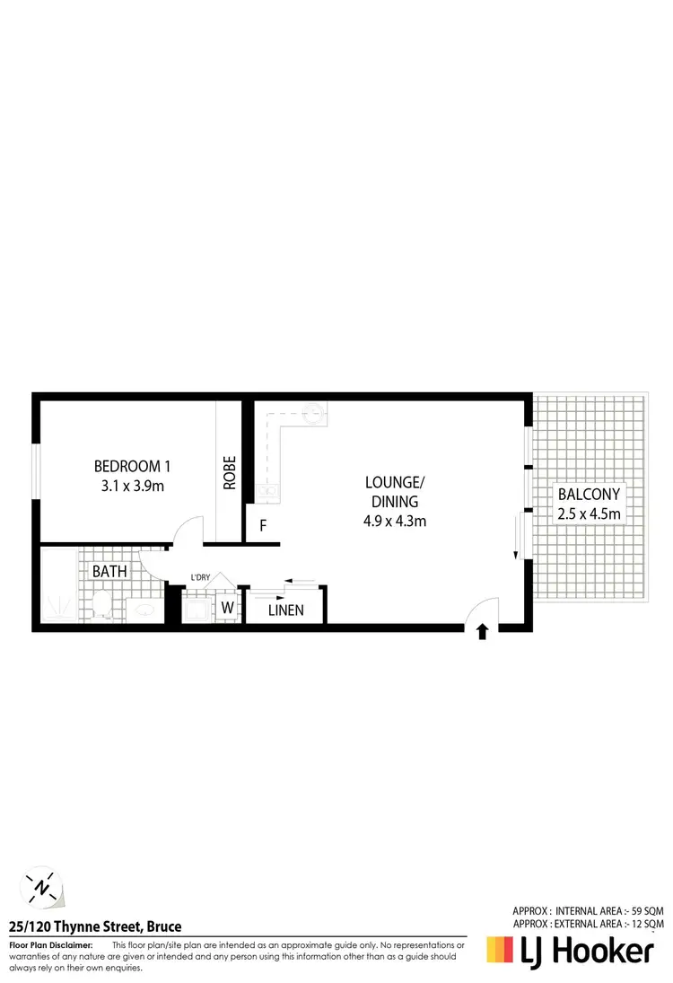 Floorplan of Homely unit listing, 25/120 Thynne Street, Bruce ACT 2617