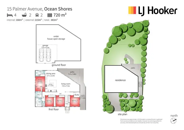 Floorplan of Homely house listing, 15 Palmer Avenue, Ocean Shores NSW 2483