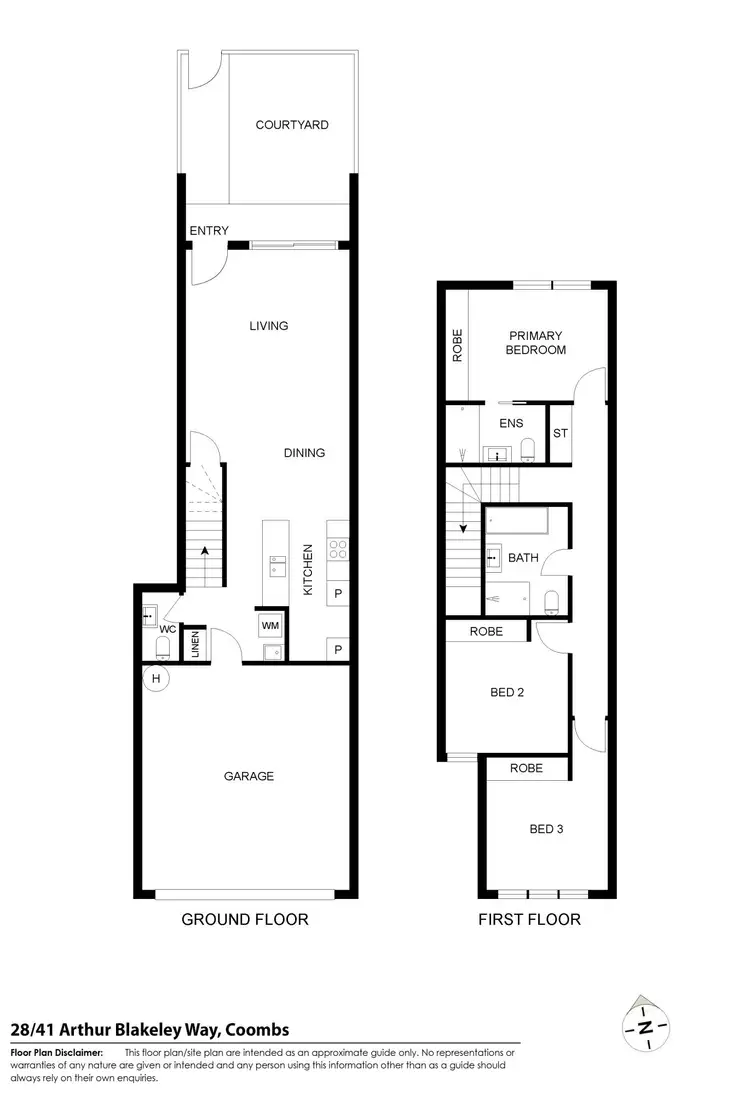 Floorplan of Homely townhouse listing, 28/41 Arthur Blakeley Way, Coombs ACT 2611