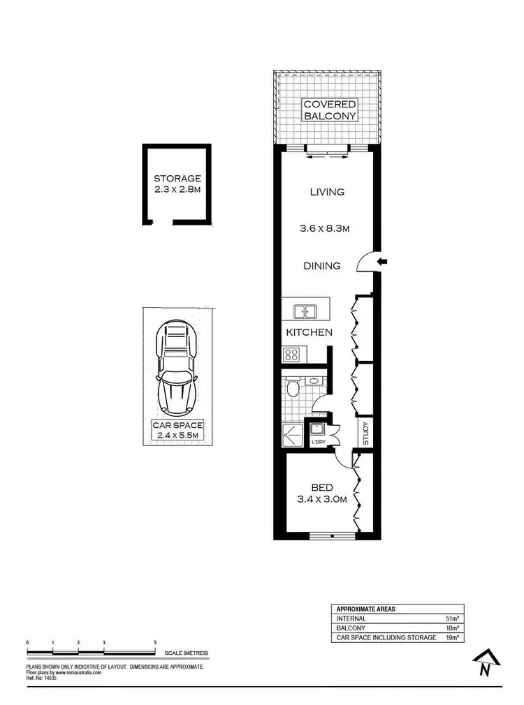 Floorplan of Homely unit listing, A302/27 Little Street, Lane Cove NSW 2066