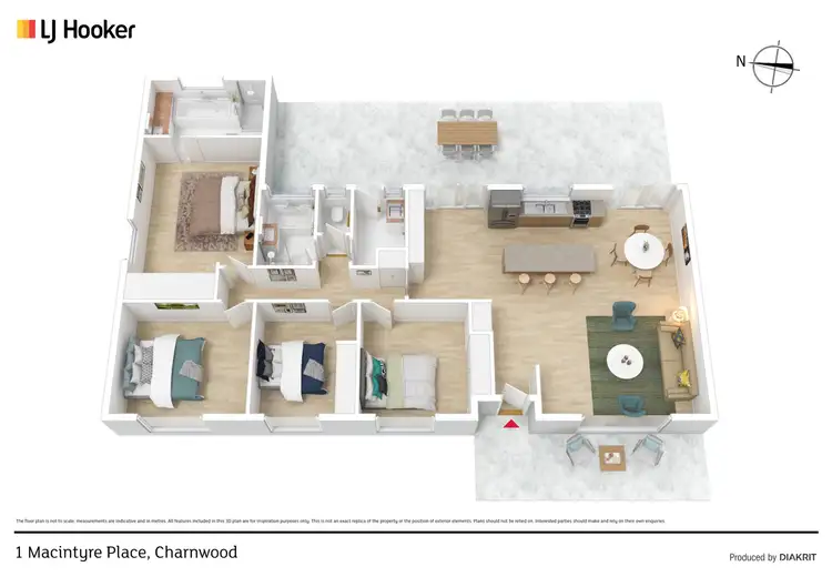 Floorplan of Homely house listing, 1 MacIntyre Place, Charnwood ACT 2615