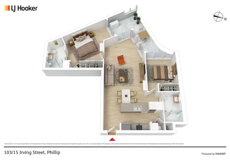 Floorplan of Homely apartment listing, 103/15 Irving Street, Phillip ACT 2606
