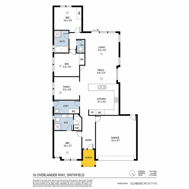 Floorplan of Homely house listing, 16 Overlander Way, Smithfield SA 5114