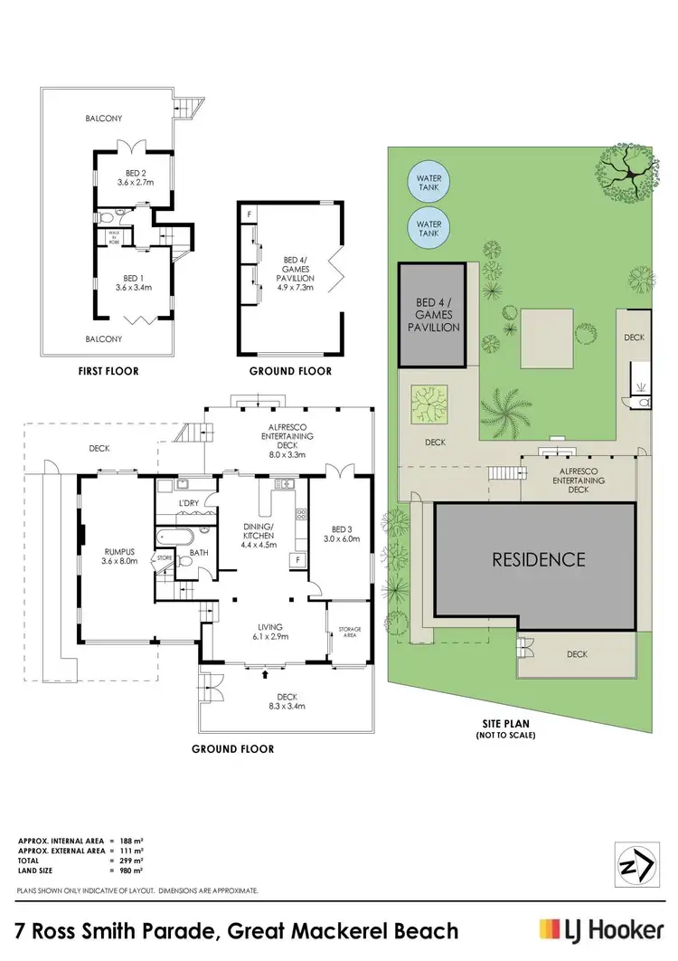 Floorplan of Homely house listing, 7 Ross Smith Parade, Great Mackerel Beach NSW 2108