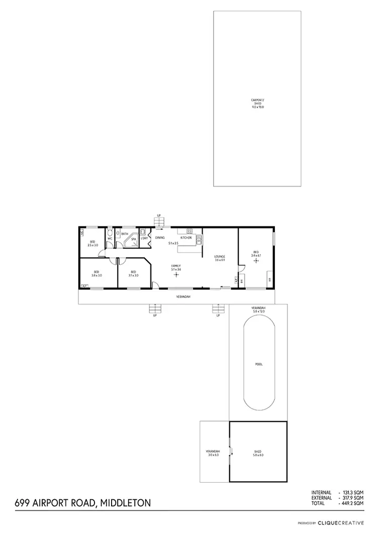 Floorplan of Homely house listing, 699 Airport Road, Middleton SA 5213