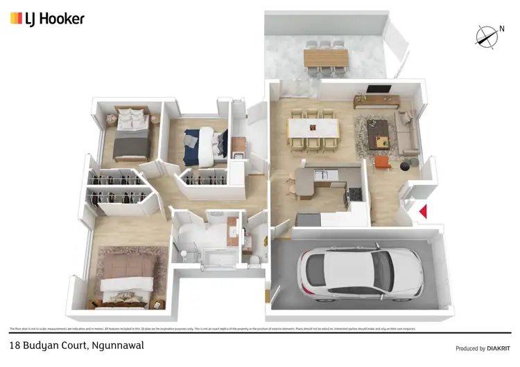 Floorplan of Homely house listing, 18 Budyan Court, Ngunnawal ACT 2913