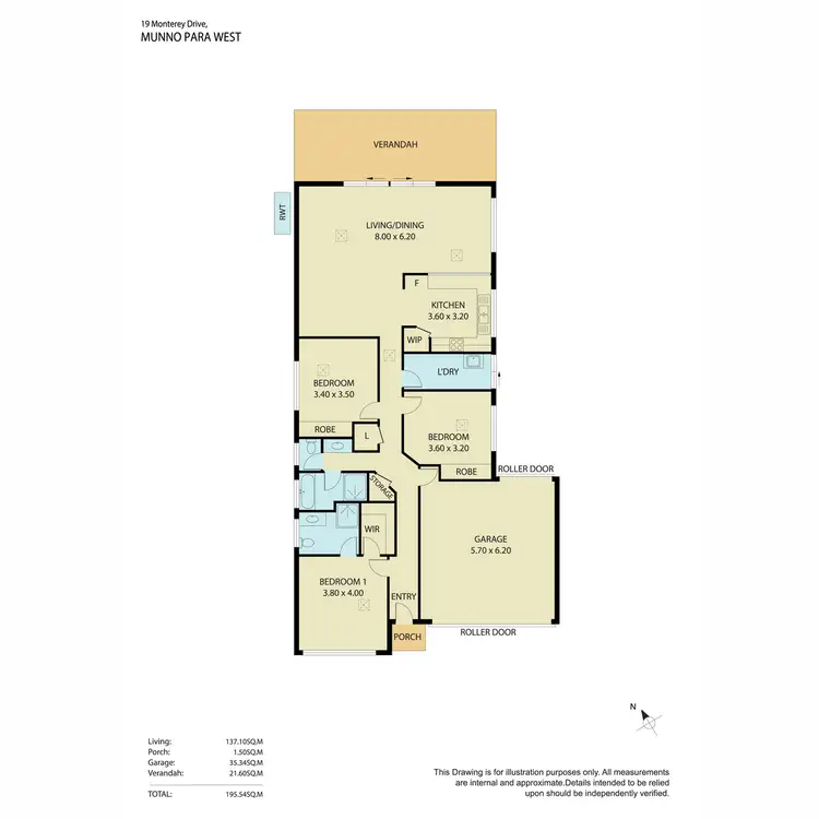Floorplan of Homely house listing, 19 Monterey Drive, Munno Para West SA 5115