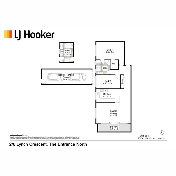 Floorplan of Homely unit listing, 2/6 Lynch Crescent, The Entrance North NSW 2261