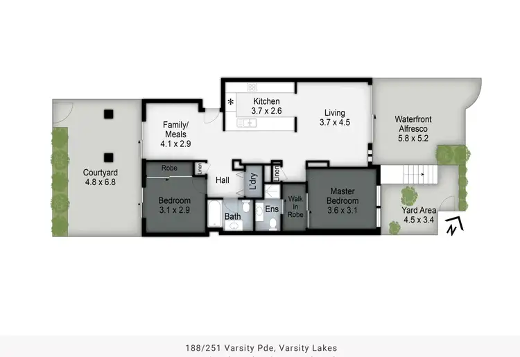 Floorplan of Homely apartment listing, 188/251 Varsity Parade, Varsity Lakes QLD 4227