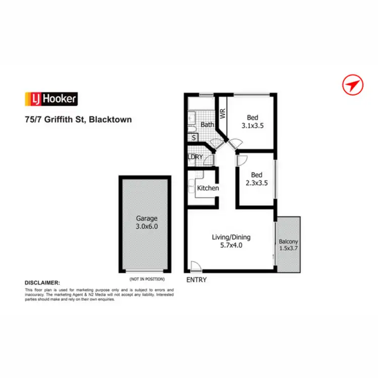 Floorplan of Homely unit listing, 75/7 Griffiths Street, Blacktown NSW 2148