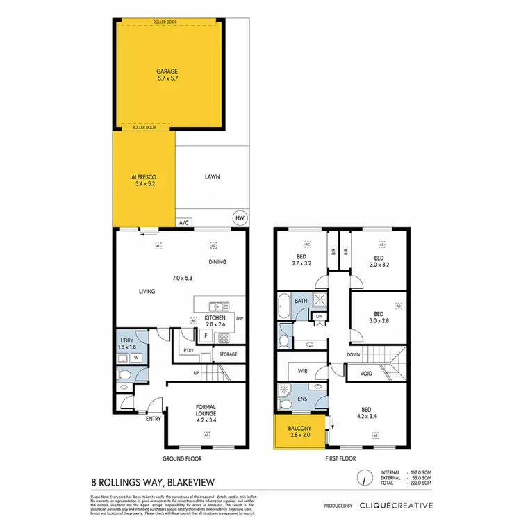 Floorplan of Homely house listing, 8 Rollings Way, Blakeview SA 5114