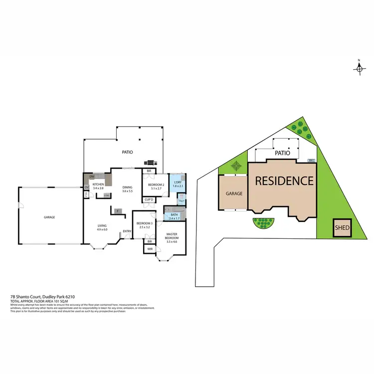 Floorplan of Homely semi-detached listing, 7B Shanto Court, Dudley Park WA 6210